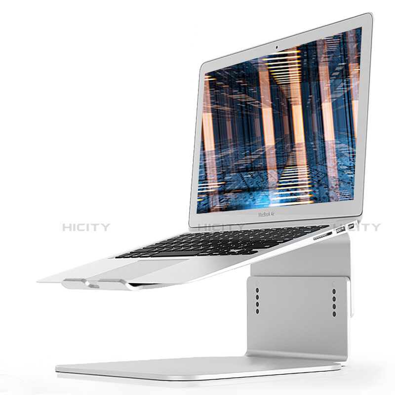 NoteBook Halter Halterung Laptop Ständer Universal S09 für Apple MacBook Air 13 zoll (2020) Silber Plus