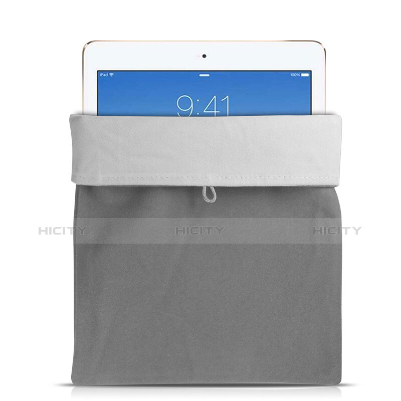 Samt Handy Tasche Schutz Hülle für Apple iPad 2 Grau Plus