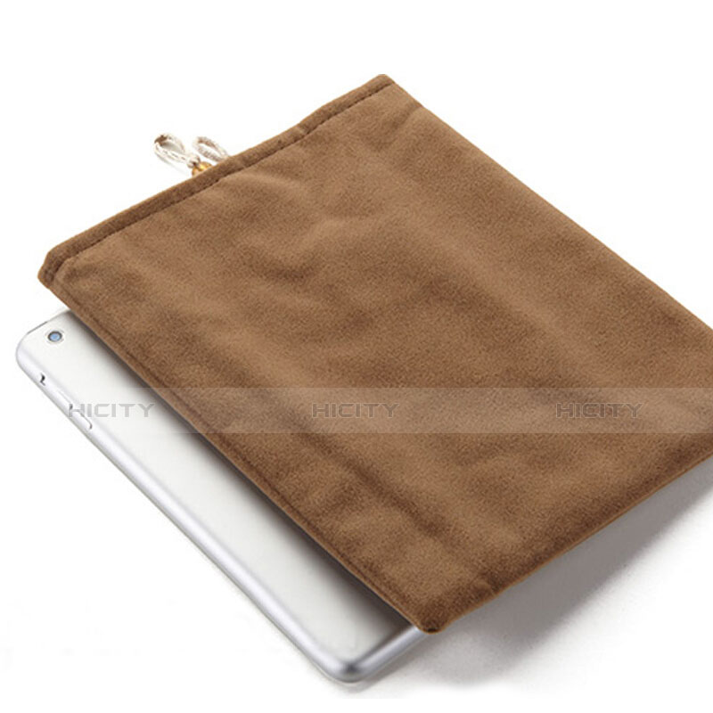 Samt Handy Tasche Schutz Hülle für Apple iPad 3 Braun