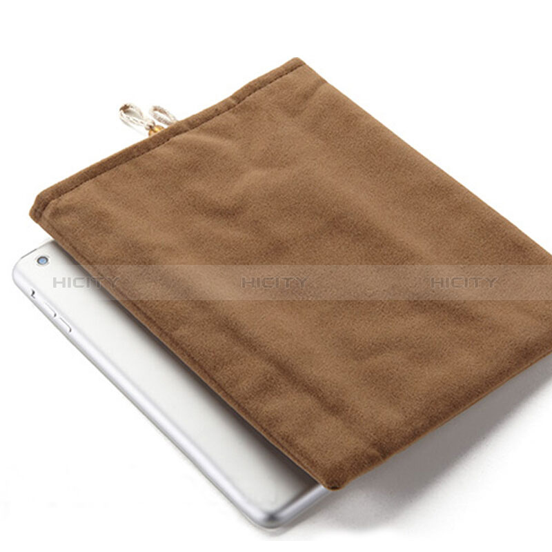 Samt Handy Tasche Schutz Hülle für Apple New iPad 9.7 (2017) Braun