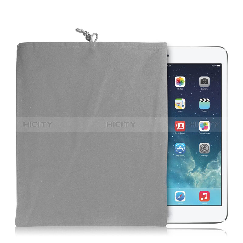 Samt Handy Tasche Schutz Hülle für Apple New iPad 9.7 (2017) Grau