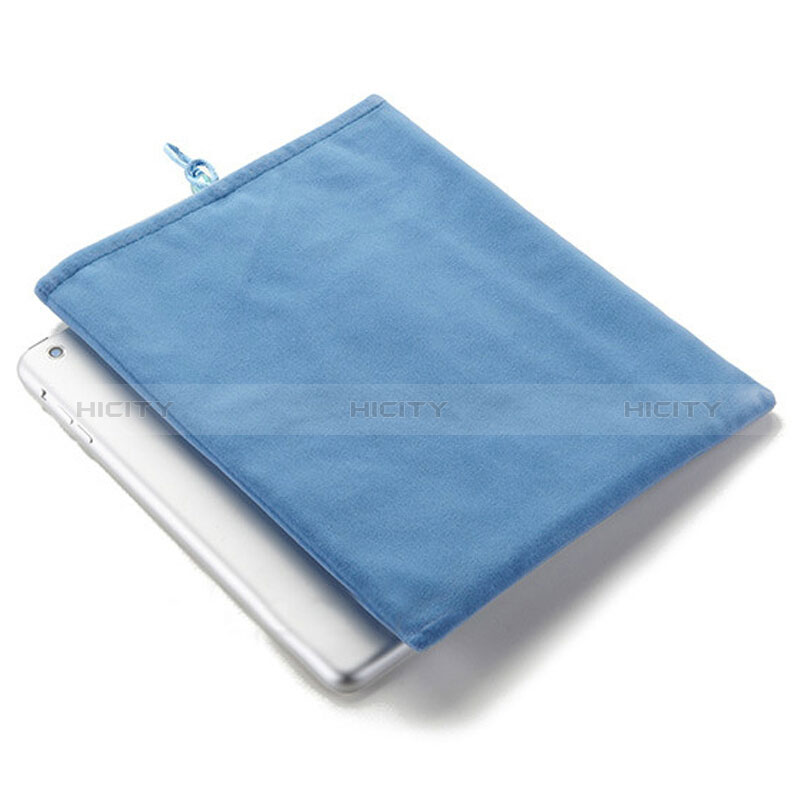 Samt Handy Tasche Schutz Hülle für Apple New iPad 9.7 (2017) Hellblau