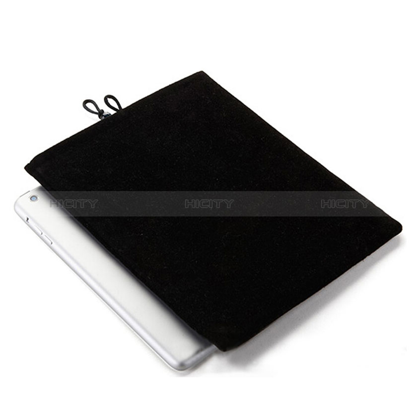 Samt Handy Tasche Schutz Hülle für Apple New iPad 9.7 (2017) Schwarz