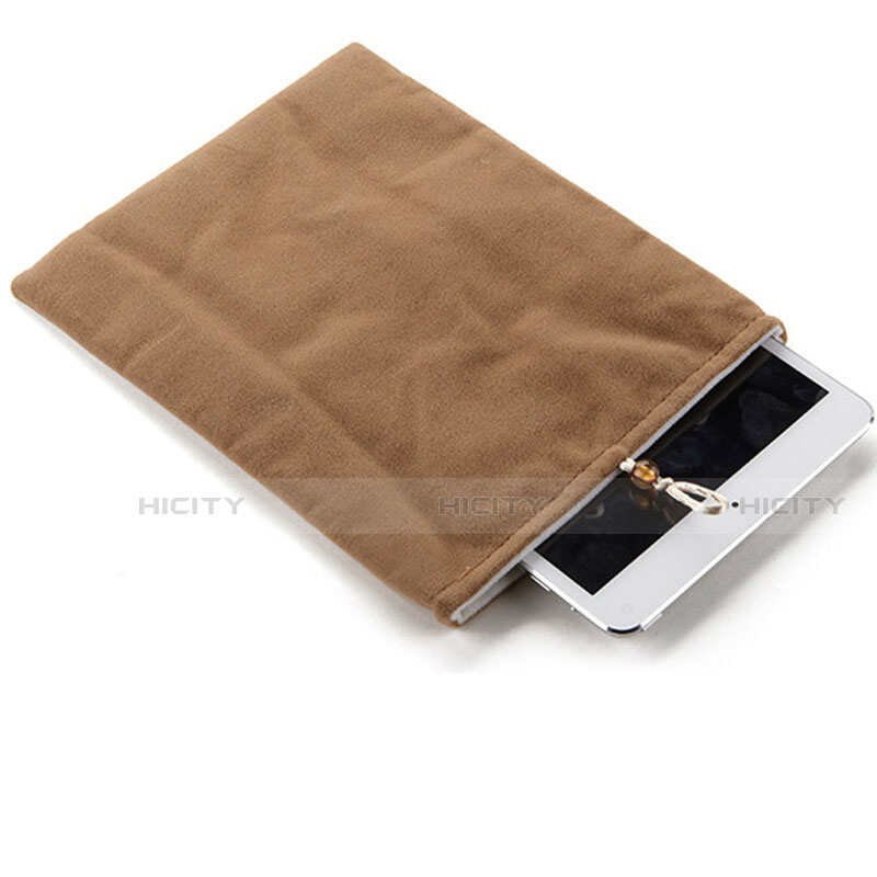 Samt Handy Tasche Schutz Hülle für Samsung Galaxy Tab S2 9.7 SM-T810 SM-T815 Braun