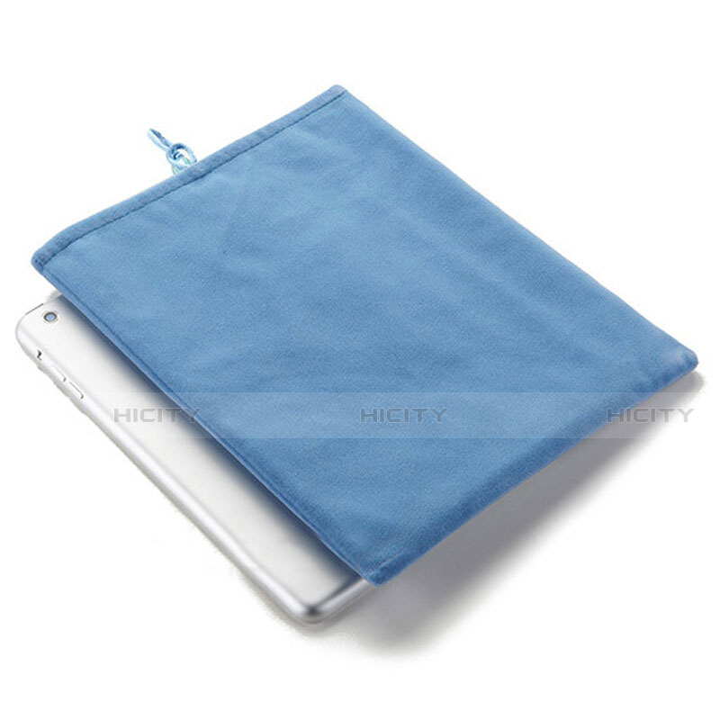 Samt Handy Tasche Schutz Hülle für Samsung Galaxy Tab S2 9.7 SM-T810 SM-T815 Hellblau