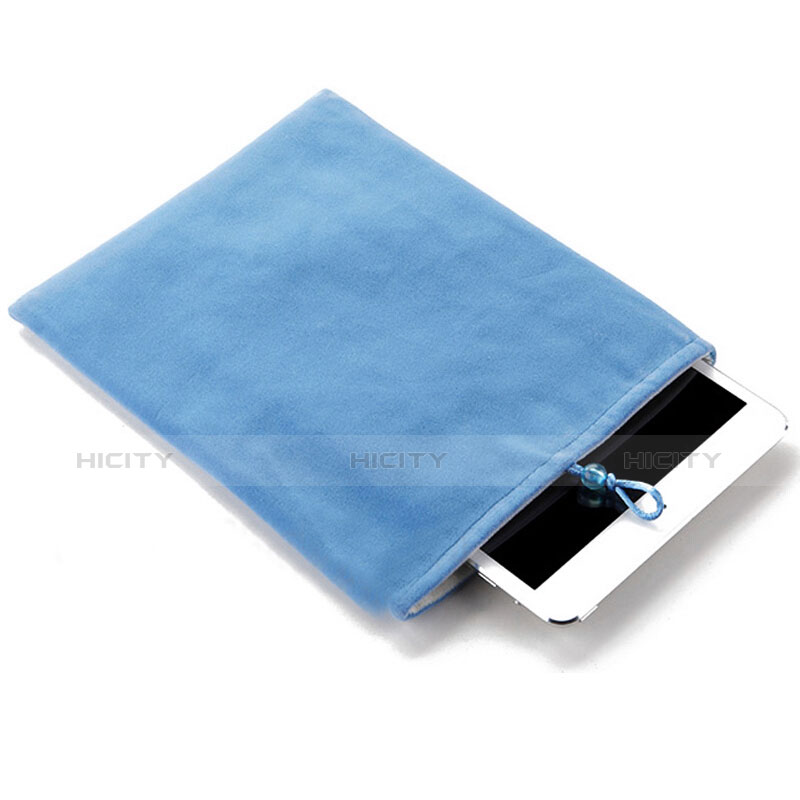 Samt Handy Tasche Schutz Hülle für Samsung Galaxy Tab S6 Lite 4G 10.4 SM-P615 Hellblau