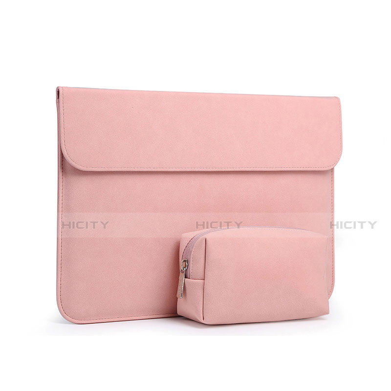 Samt Handy Tasche Schutz Hülle L03 für Huawei Honor MagicBook 14 Rosa Plus