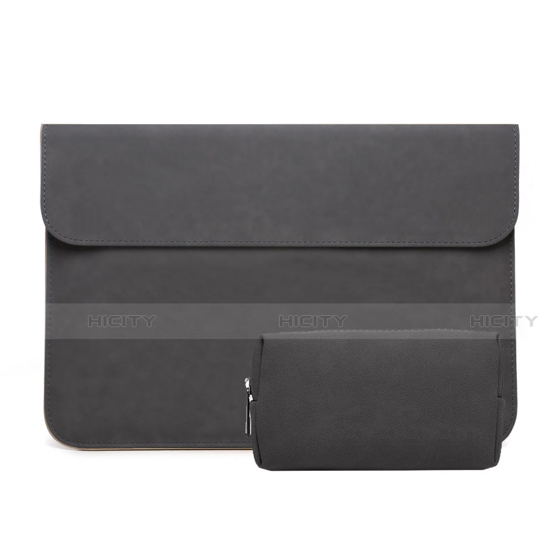 Samt Handy Tasche Schutz Hülle L03 für Huawei Honor MagicBook 14 Schwarz Plus