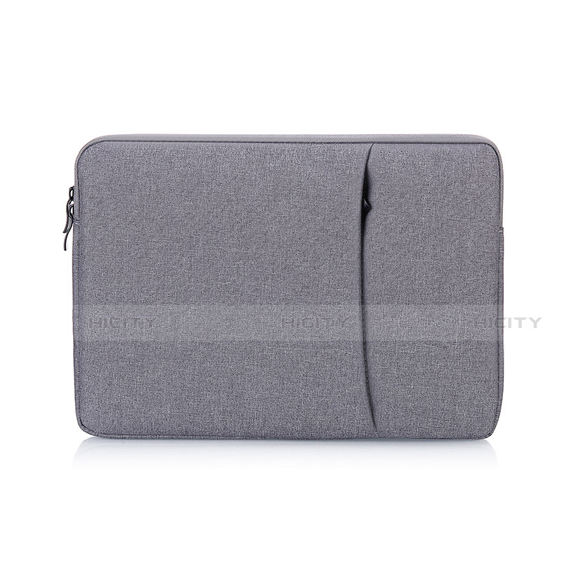 Samt Handy Tasche Schutz Hülle S01 für Samsung Galaxy Book Flex 15.6 NP950QCG Grau