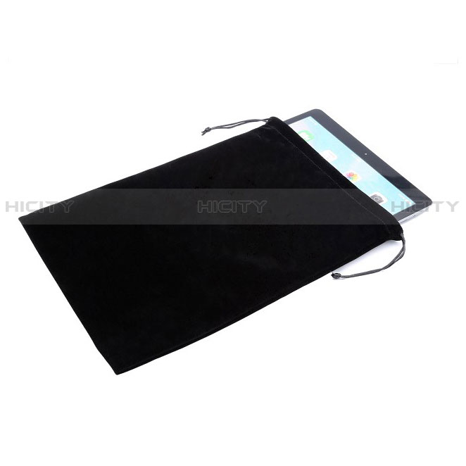 Samt Handy Tasche Sleeve Hülle für Apple New iPad 9.7 (2017) Schwarz