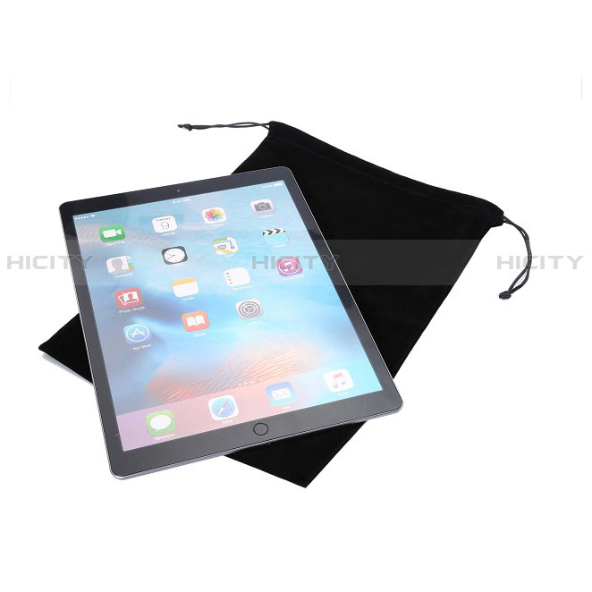 Samt Handy Tasche Sleeve Hülle für Apple New iPad 9.7 (2017) Schwarz