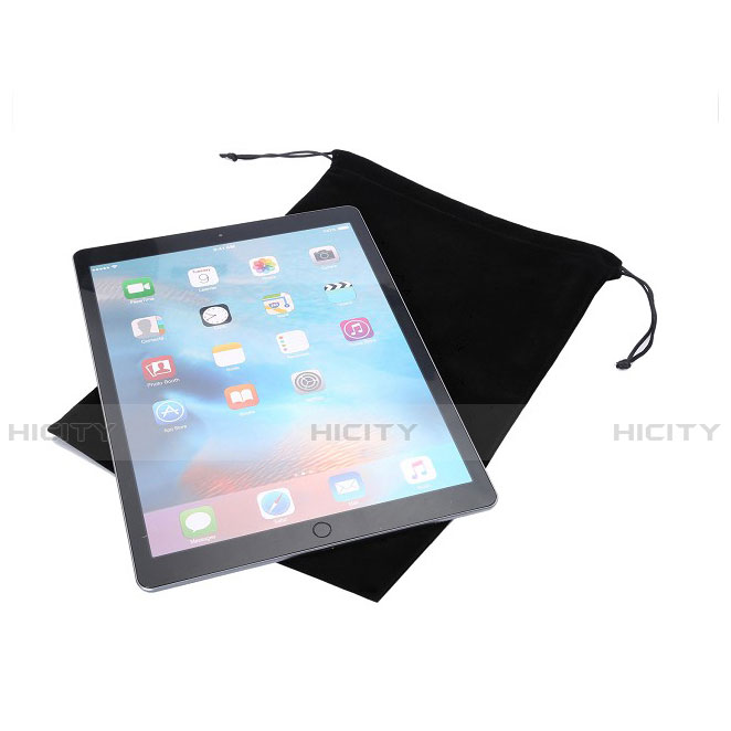 Samt Handy Tasche Sleeve Hülle für Huawei Honor WaterPlay 10.1 HDN-W09 Schwarz