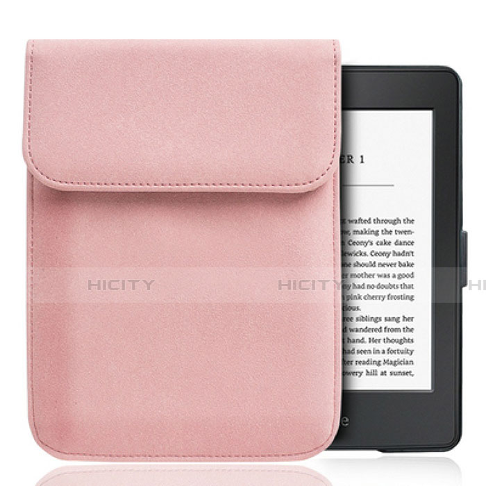 Samt Handy Tasche Sleeve Hülle S01 für Amazon Kindle Paperwhite 6 inch Rosa Plus