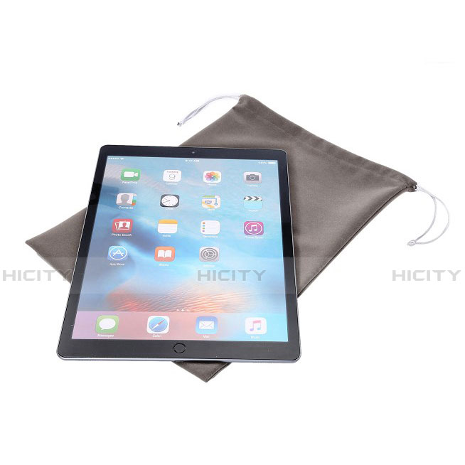 Samt Handytasche Sleeve Hülle für Apple iPad 3 Grau