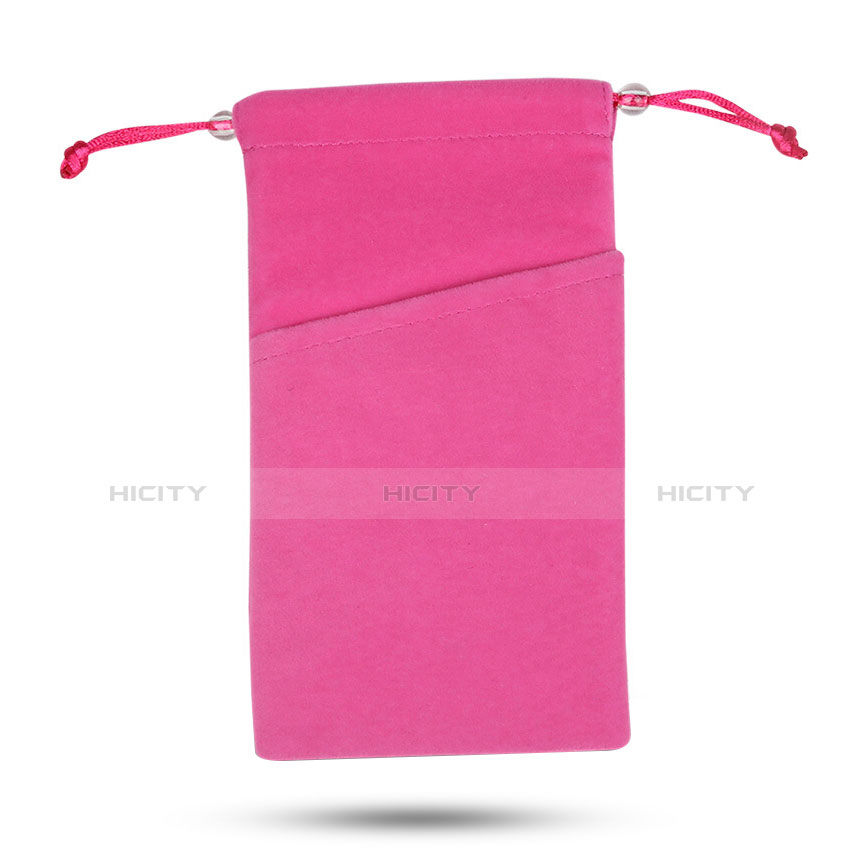 Samtbeutel Säckchen Samt Handy Tasche Universal Pink