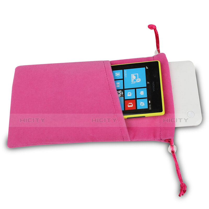 Samtbeutel Säckchen Samt Handy Tasche Universal Pink