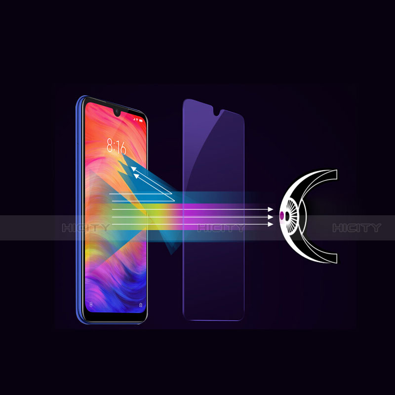 Schutzfolie Displayschutzfolie Panzerfolie Gehärtetes Glas Glasfolie Anti Blue Ray Skins zum Aufkleben Panzerglas B01 für Xiaomi Redmi Note 7 Pro Klar