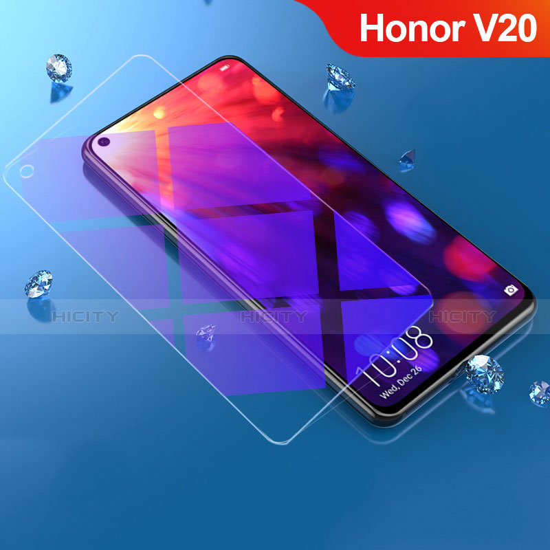 Schutzfolie Displayschutzfolie Panzerfolie Gehärtetes Glas Glasfolie Anti Blue Ray Skins zum Aufkleben Panzerglas B02 für Huawei Honor V20 Klar