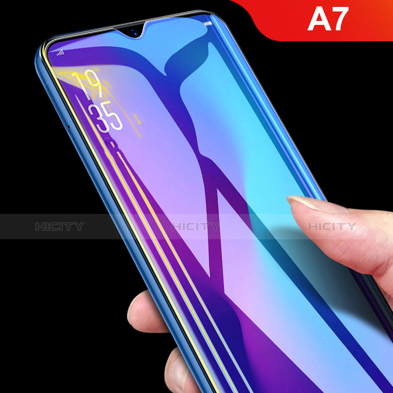 Schutzfolie Displayschutzfolie Panzerfolie Gehärtetes Glas Glasfolie Anti Blue Ray Skins zum Aufkleben Panzerglas B04 für Oppo A7 Klar