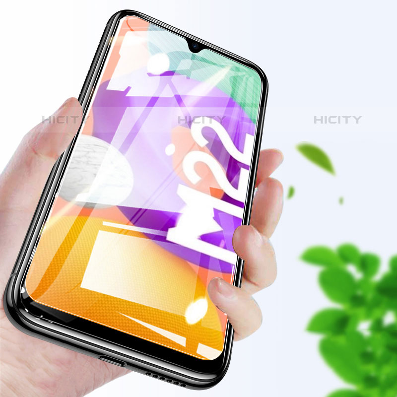 Schutzfolie Displayschutzfolie Panzerfolie Gehärtetes Glas Glasfolie Anti Blue Ray Skins zum Aufkleben Panzerglas B07 für Samsung Galaxy M22 4G Klar