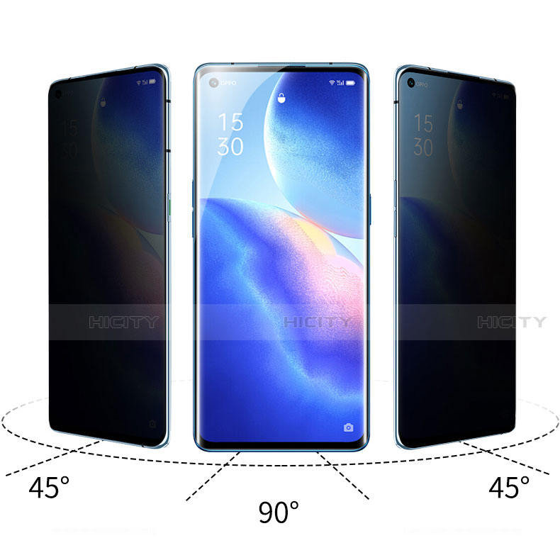 Schutzfolie Displayschutzfolie Panzerfolie Gehärtetes Glas Glasfolie Privacy Skins zum Aufkleben Panzerglas für Oppo Reno5 Pro 5G Klar