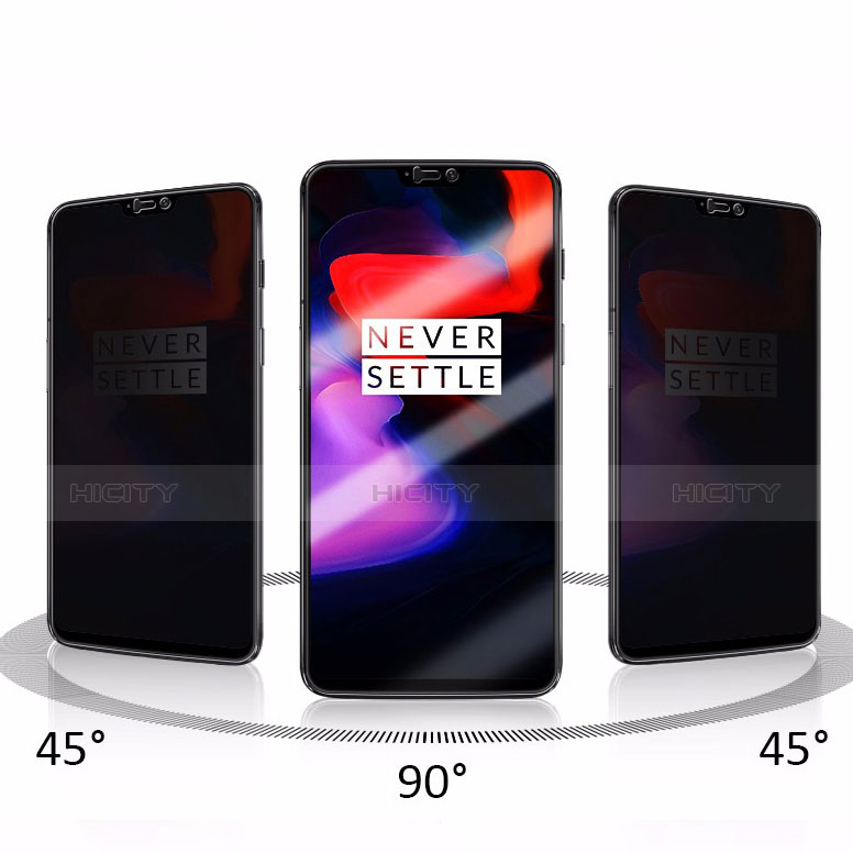 Schutzfolie Displayschutzfolie Panzerfolie Gehärtetes Glas Glasfolie Privacy Skins zum Aufkleben Panzerglas M01 für OnePlus 6 Klar