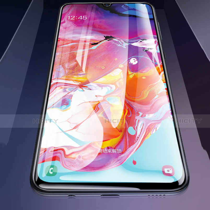 Schutzfolie Displayschutzfolie Panzerfolie Gehärtetes Glas Glasfolie Skins zum Aufkleben Panzerglas T01 für Samsung Galaxy A70 Klar