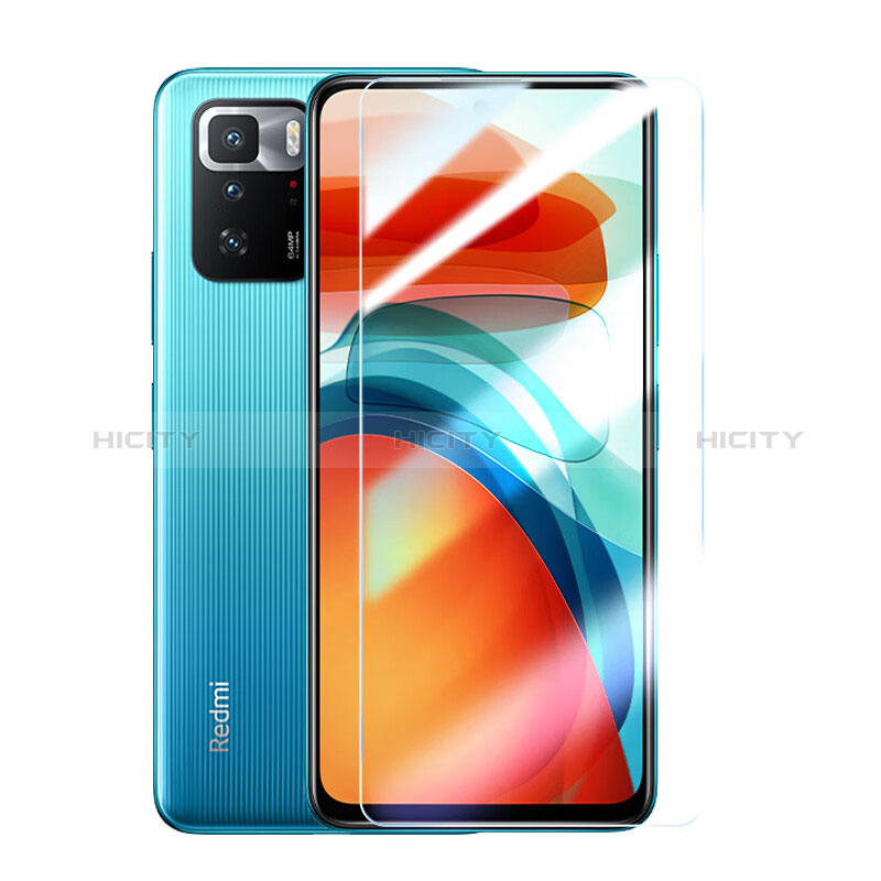 Schutzfolie Displayschutzfolie Panzerfolie Gehärtetes Glas Glasfolie Skins zum Aufkleben Panzerglas T01 für Xiaomi Redmi Note 10 Pro 5G Klar Plus