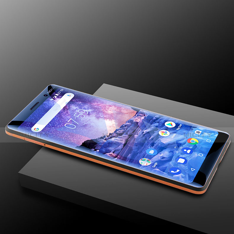 Schutzfolie Displayschutzfolie Panzerfolie Skins zum Aufkleben Full Coverage Anti Blue Ray B01 für Nokia 7 Plus Klar