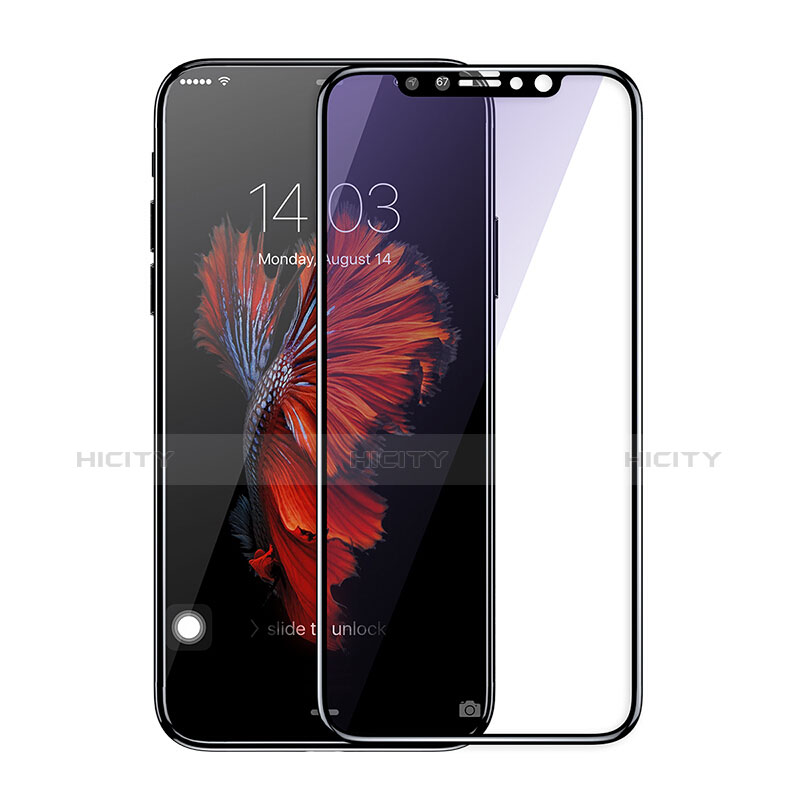 Schutzfolie Displayschutzfolie Panzerfolie Skins zum Aufkleben Gehärtetes Glas Glasfolie 3D für Apple iPhone Xs Max Schwarz