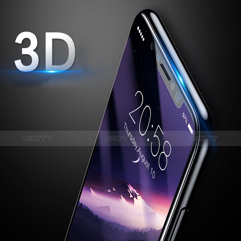 Schutzfolie Displayschutzfolie Panzerfolie Skins zum Aufkleben Gehärtetes Glas Glasfolie 3D für Apple iPhone Xs Max Schwarz