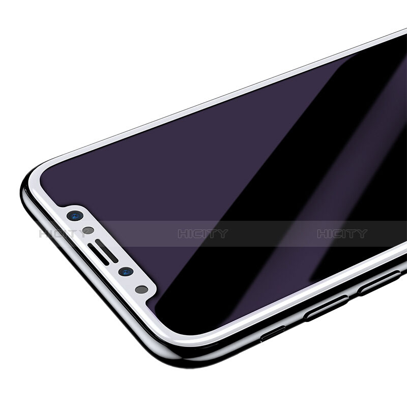 Schutzfolie Displayschutzfolie Panzerfolie Skins zum Aufkleben Gehärtetes Glas Glasfolie 3D für Apple iPhone Xs Max Weiß