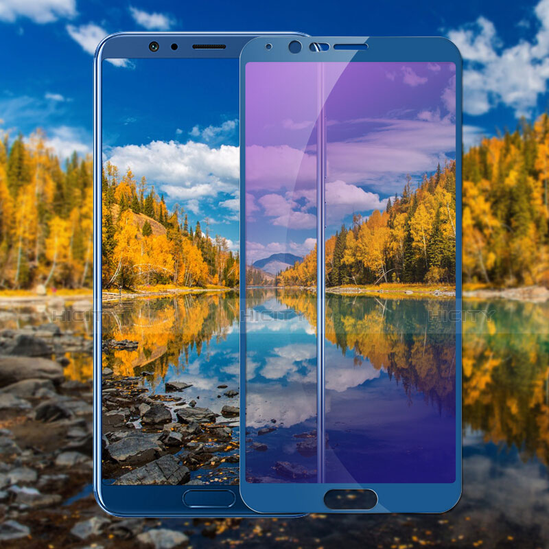 Schutzfolie Displayschutzfolie Panzerfolie Skins zum Aufkleben Gehärtetes Glas Glasfolie Anti Blue Ray B01 für Huawei Honor View 10 Blau