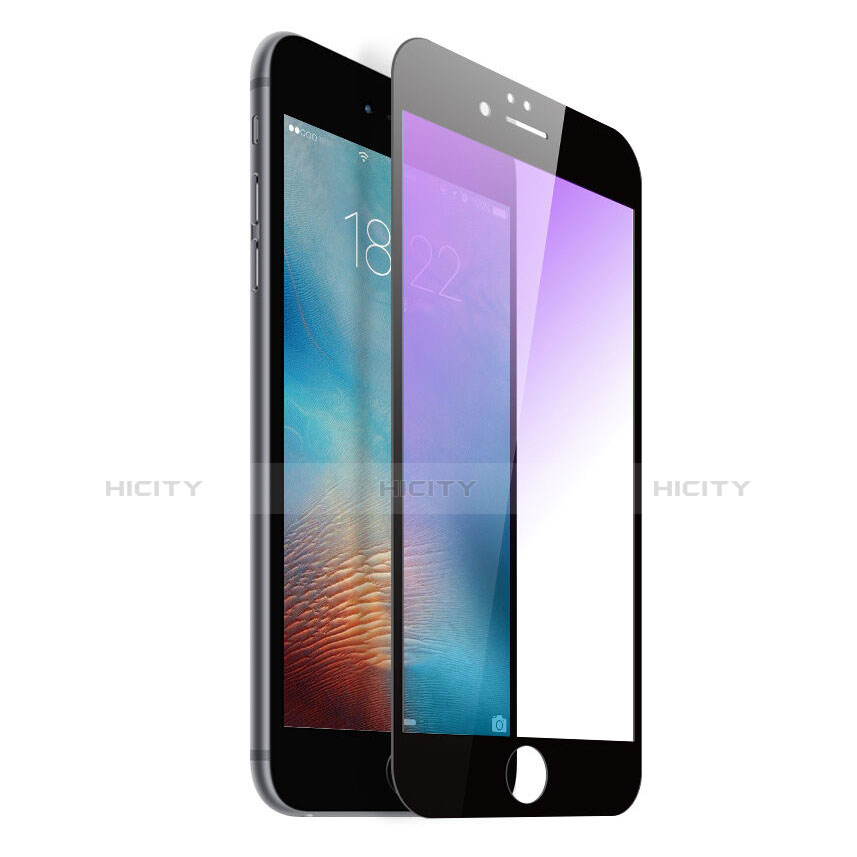 Schutzfolie Displayschutzfolie Panzerfolie Skins zum Aufkleben Gehärtetes Glas Glasfolie Anti Blue Ray für Apple iPhone 6 Plus Schwarz