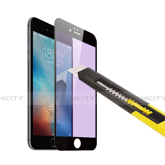 Schutzfolie Displayschutzfolie Panzerfolie Skins zum Aufkleben Gehärtetes Glas Glasfolie Anti Blue Ray für Apple iPhone 6 Plus Schwarz