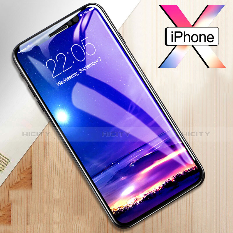 Schutzfolie Displayschutzfolie Panzerfolie Skins zum Aufkleben Gehärtetes Glas Glasfolie Anti Blue Ray für Apple iPhone X Blau