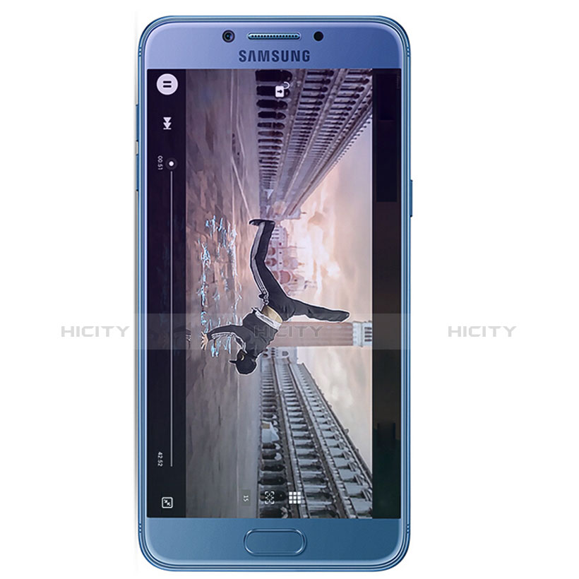 Schutzfolie Displayschutzfolie Panzerfolie Skins zum Aufkleben Gehärtetes Glas Glasfolie Anti Blue Ray für Samsung Galaxy C5 Pro C5010 Blau