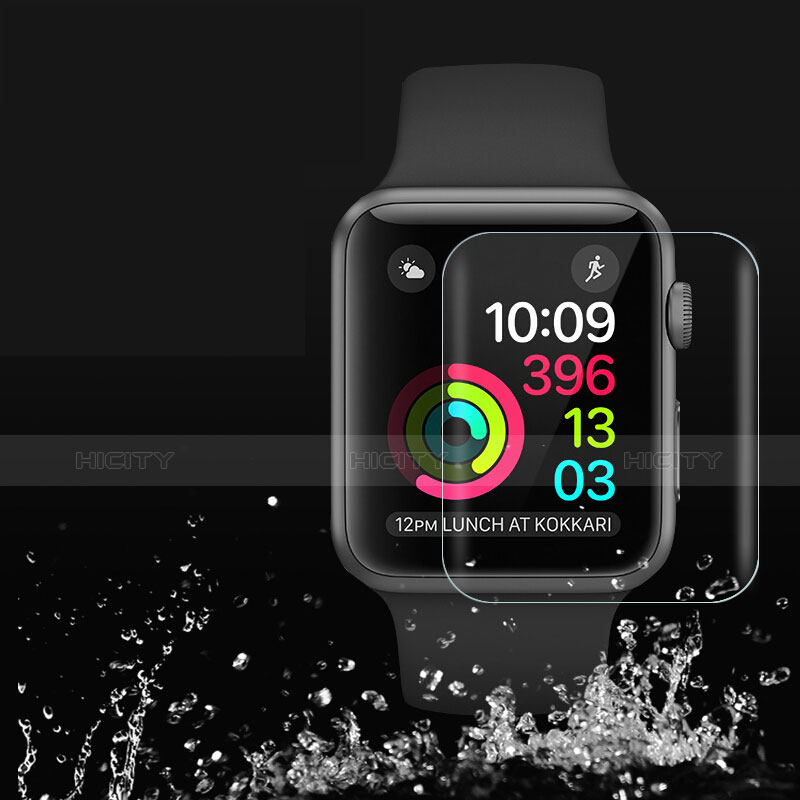 Schutzfolie Displayschutzfolie Panzerfolie Skins zum Aufkleben Gehärtetes Glas Glasfolie F07 für Apple iWatch 3 38mm Klar