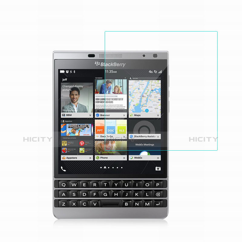 Schutzfolie Displayschutzfolie Panzerfolie Skins zum Aufkleben Gehärtetes Glas Glasfolie für Blackberry Passport Silver Edition Klar