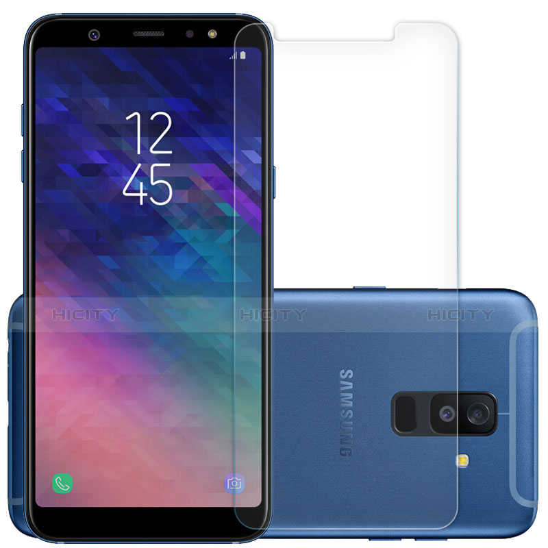 Schutzfolie Displayschutzfolie Panzerfolie Skins zum Aufkleben Gehärtetes Glas Glasfolie für Samsung Galaxy A6 Plus (2018) Klar