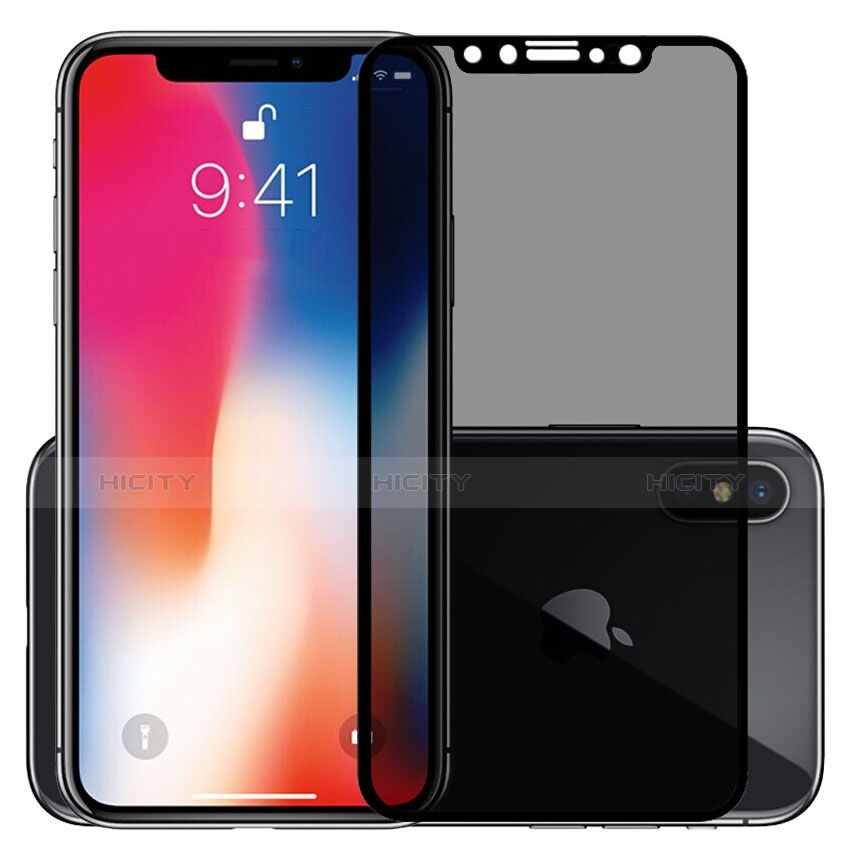 Schutzfolie Displayschutzfolie Panzerfolie Skins zum Aufkleben Gehärtetes Glas Glasfolie Privacy S01 für Apple iPhone Xs Max Klar