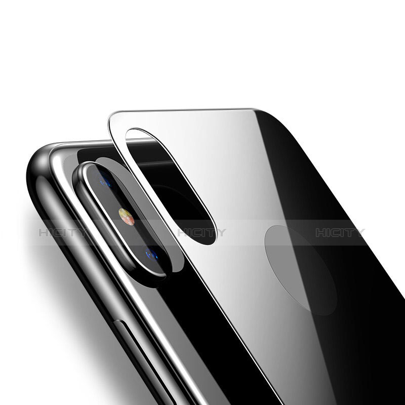 Schutzfolie Displayschutzfolie Panzerfolie Skins zum Aufkleben Gehärtetes Glas Glasfolie Rückseite B02 für Apple iPhone Xs Max Schwarz