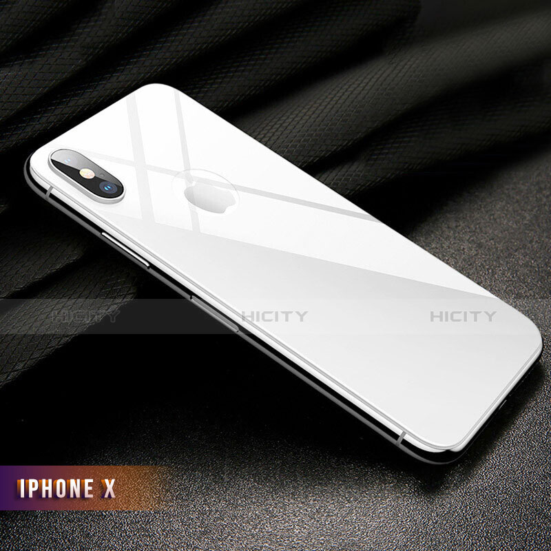 Schutzfolie Displayschutzfolie Panzerfolie Skins zum Aufkleben Gehärtetes Glas Glasfolie Rückseite B02 für Apple iPhone Xs Max Weiß