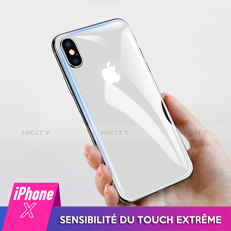 Schutzfolie Displayschutzfolie Panzerfolie Skins zum Aufkleben Gehärtetes Glas Glasfolie Rückseite B02 für Apple iPhone Xs Max Weiß