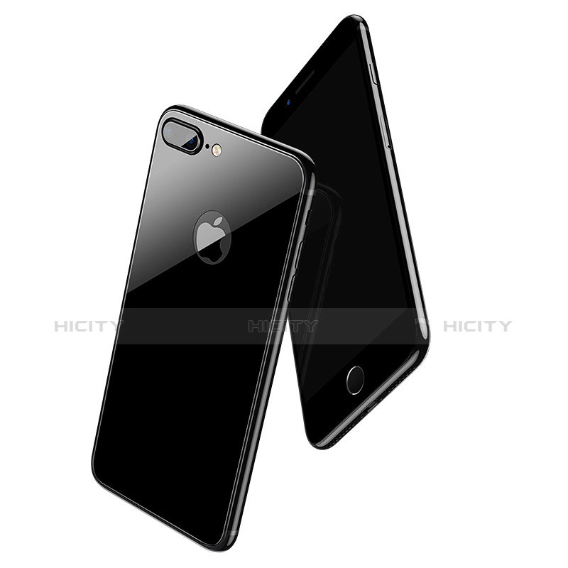 Schutzfolie Displayschutzfolie Panzerfolie Skins zum Aufkleben Gehärtetes Glas Glasfolie Rückseite B06 für Apple iPhone 8 Plus Schwarz groß