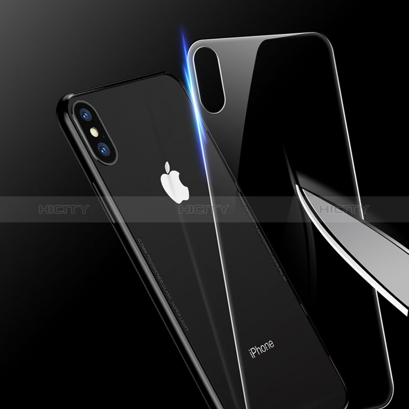 Schutzfolie Displayschutzfolie Panzerfolie Skins zum Aufkleben Gehärtetes Glas Glasfolie Rückseite B08 für Apple iPhone X Klar groß