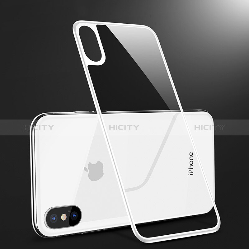 Schutzfolie Displayschutzfolie Panzerfolie Skins zum Aufkleben Gehärtetes Glas Glasfolie Rückseite B09 für Apple iPhone X Weiß Plus