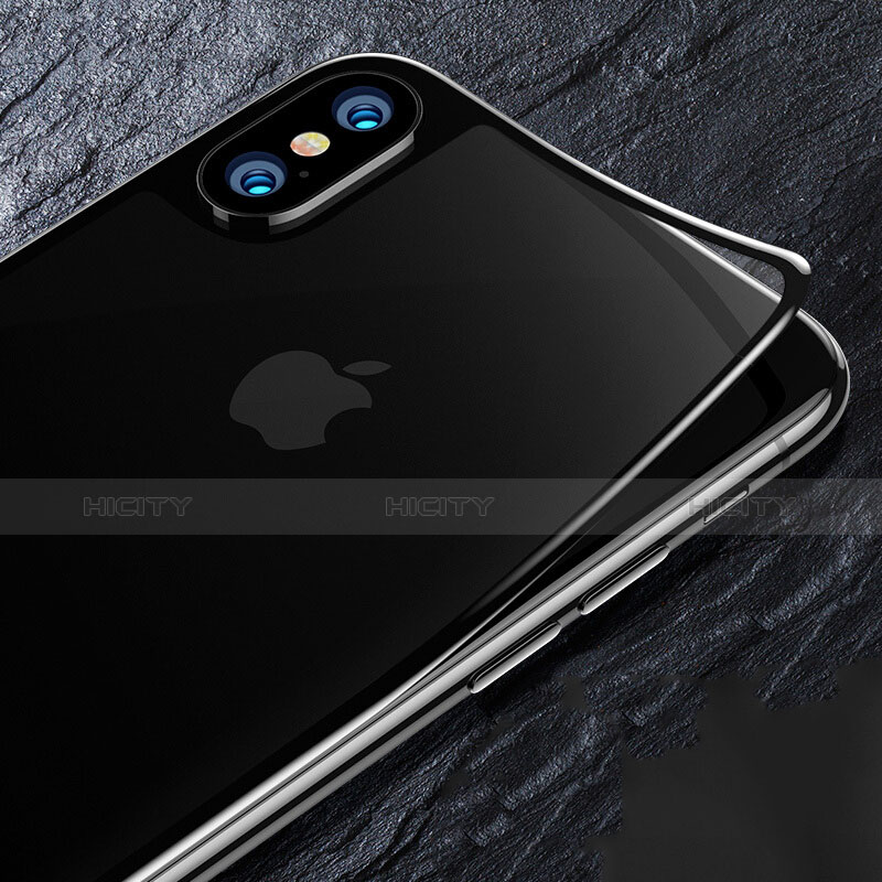 Schutzfolie Displayschutzfolie Panzerfolie Skins zum Aufkleben Gehärtetes Glas Glasfolie Rückseite B09 für Apple iPhone Xs Max Schwarz groß