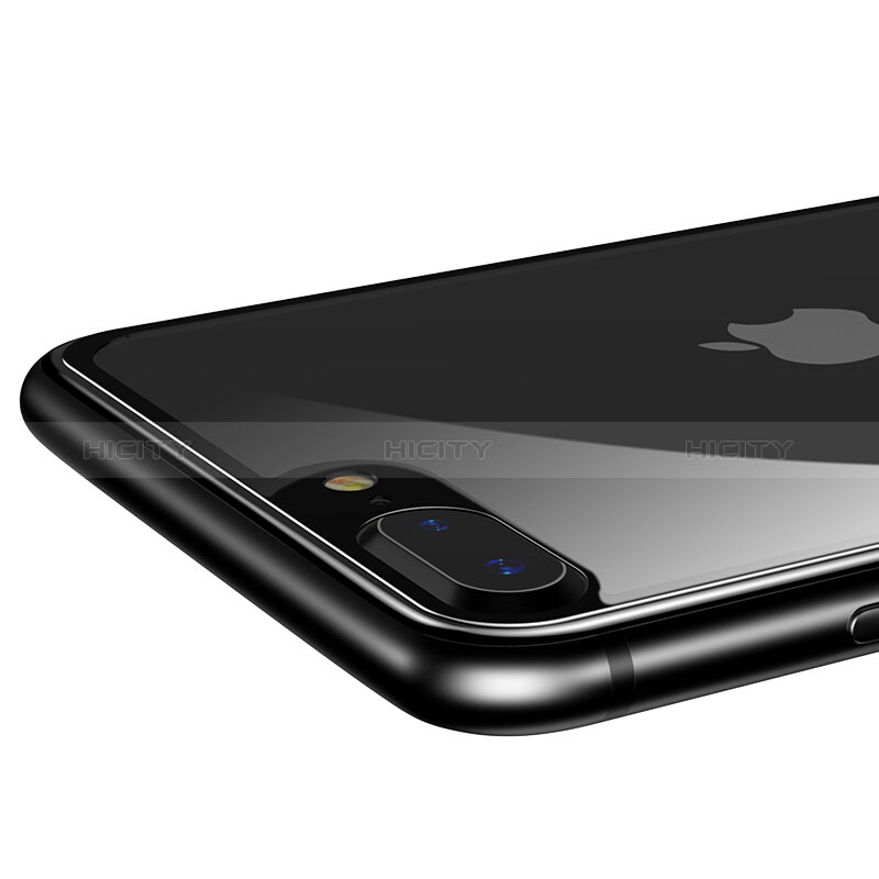 Schutzfolie Displayschutzfolie Panzerfolie Skins zum Aufkleben Gehärtetes Glas Glasfolie Rückseite D01 für Apple iPhone 7 Plus Schwarz