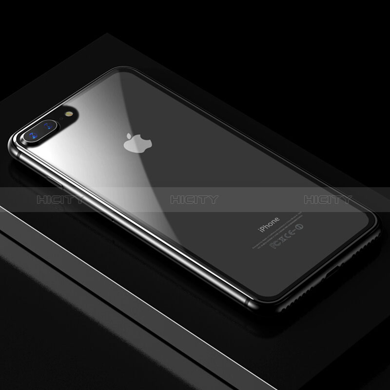 Schutzfolie Displayschutzfolie Panzerfolie Skins zum Aufkleben Gehärtetes Glas Glasfolie Rückseite D01 für Apple iPhone 7 Plus Schwarz